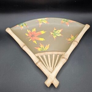Silvestri Asia Society‎ Cynthia McCollum Fan Sushi Dessert Plate Bamboo